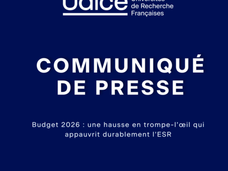 Communiqué de presse Udice