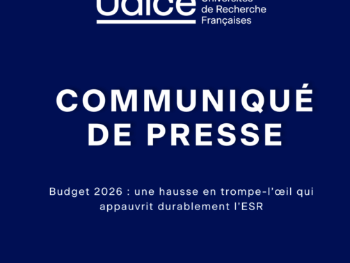 Communiqué de presse Udice
